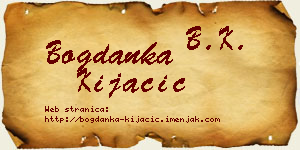 Bogdanka Kijačić vizit kartica